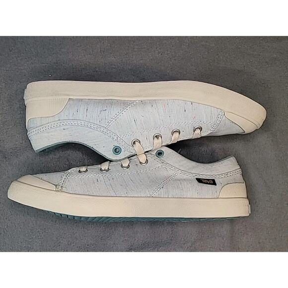 Teva Freewheel Washed Canvas Sneakers, Women's Size 9.5 Blue Natural - Picture 7 of 9